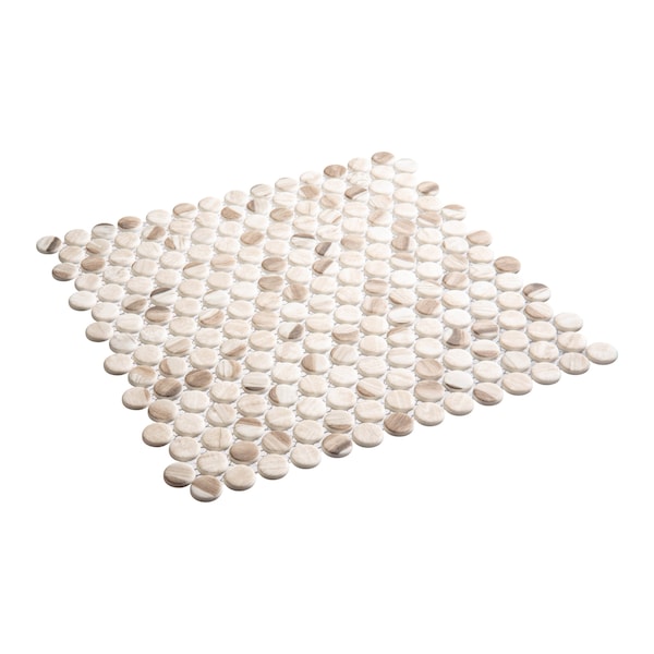 Andova Tiles SAMPLE Dexo 1 x 1 Glass Penny Round Mosaic Wall  Floor Tile - SAM-ANDDEX332