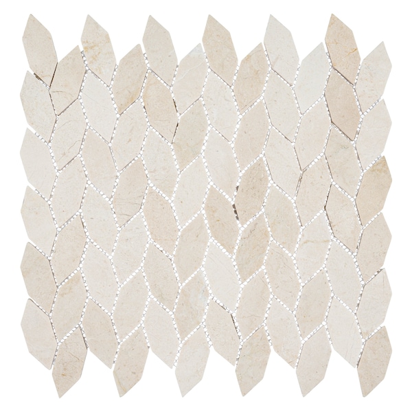 Andova Tiles SAMPLE Channing Elongated Hex 1 x 25 Marble Honeycomb Mosaic Wall  Floor Tile - SAM-ANDCHA140