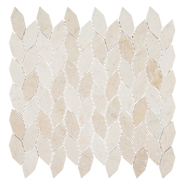Andova Tiles SAMPLE Channing Elongated Hex 1 x 25 Marble Honeycomb Mosaic Wall  Floor Tile - SAM-ANDCHA140