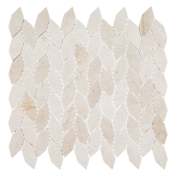 Andova Tiles SAMPLE Channing Elongated Hex 1 x 25 Marble Honeycomb Mosaic Wall  Floor Tile - SAM-ANDCHA140
