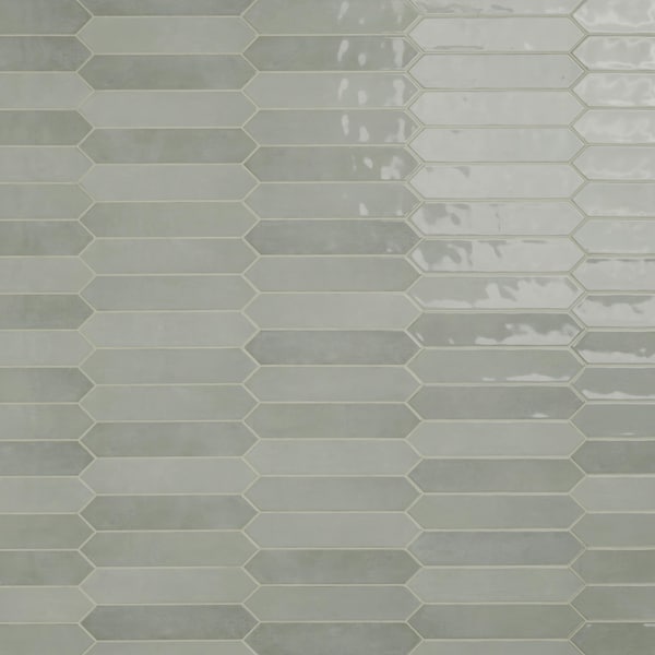 Msi Renzo Jade Pickett SAMPLE Glossy Ceramic Green Wall Tile - ZOR-PT-0110-SAM