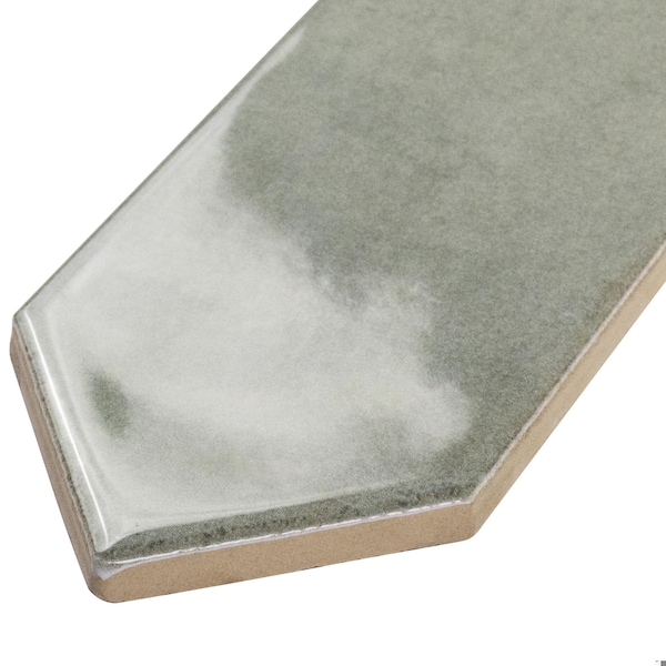 Msi Renzo Jade Pickett SAMPLE Glossy Ceramic Green Wall Tile - ZOR-PT-0110-SAM