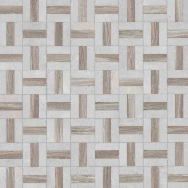 Msi Winslow Weave 12  in. X 12  in. Polished Marble Mosaic Floor And Wall Tile, 10PK - ZOR-MD-0612