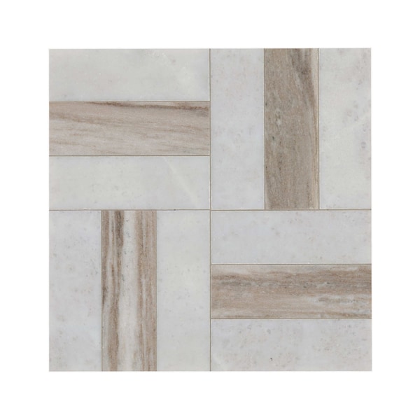 Msi Winslow Weave 12  in. X 12  in. Polished Marble Mosaic Floor And Wall Tile, 10PK - ZOR-MD-0612