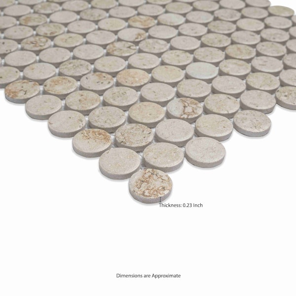 Msi Myrtle Sands Round Sample Matte Porcelain Mosaic Floor And Wall Tile - ZOR-MD-0624-SAM