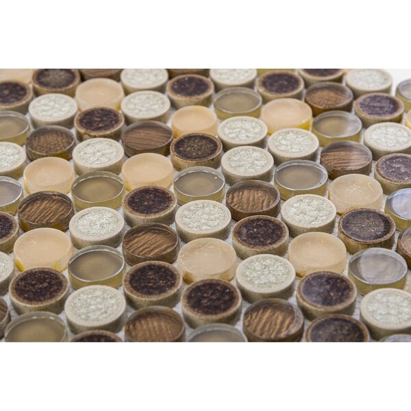 Andova Tiles SAMPLE Polka 1 x 1 Penny Round Mosaic Tile - SAM-ANDPOL214