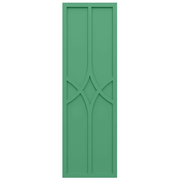 Ekena Millwork True Fit PVC Cedar Park Fixed Mount Shutters, Lilly Pads, 15W x 72H, PR - TFP001CP15X072LP