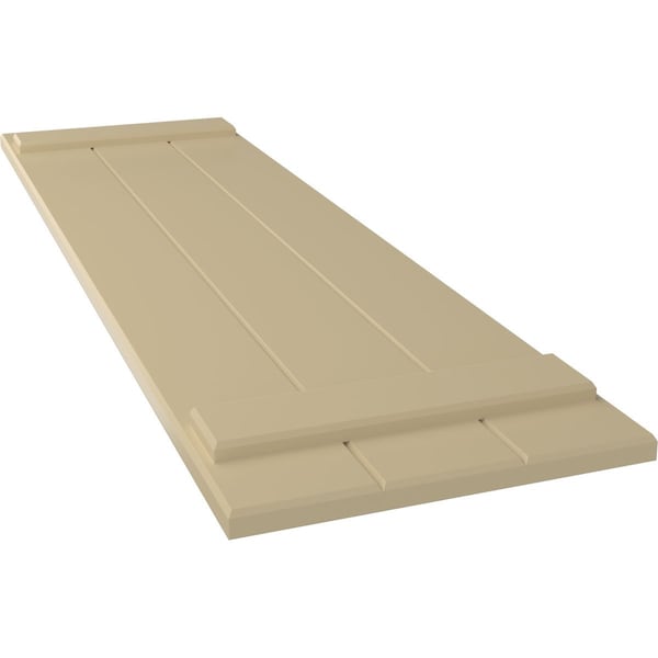 Ekena Millwork True Fit PVC, Three Board Joined Board-n-Batten Shutters, Natural Twine, 16 1/8W x 75H, PR - TFP101BBF16X075NT