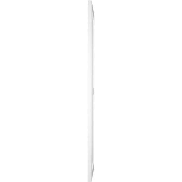 Ekena Millwork True Fit PVC Farmhouse/Flat Panel Combination Fixed Mount Shutters, White, 18W x 31H, PR - TFP101FC18X031WH