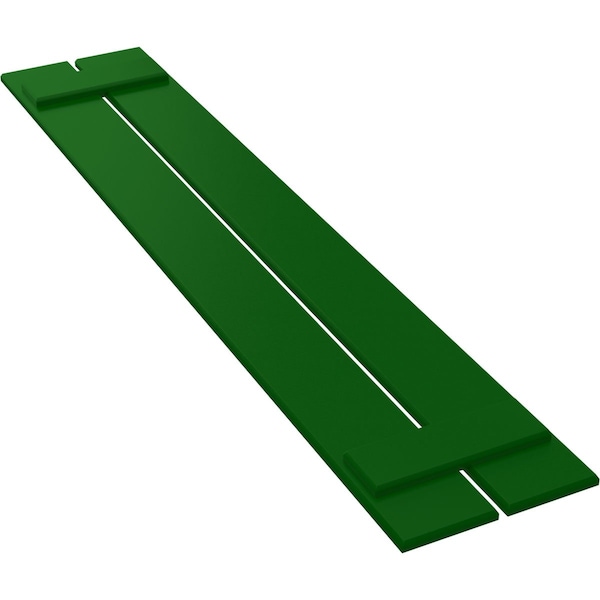 Ekena Millwork True Fit PVC Two Board Spaced Board-n-Batten Shutters, Viridian Green, 11 1/4W x 66H, PR - TFP101SBF11X066HG