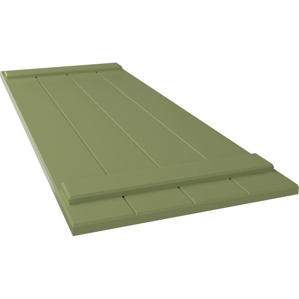 Ekena Millwork True Fit PVC Four Board Joined Board-n-Batten Shutters, Moss Green, 21 1/2W x 44H, PR - TFP101BBF21X044MG