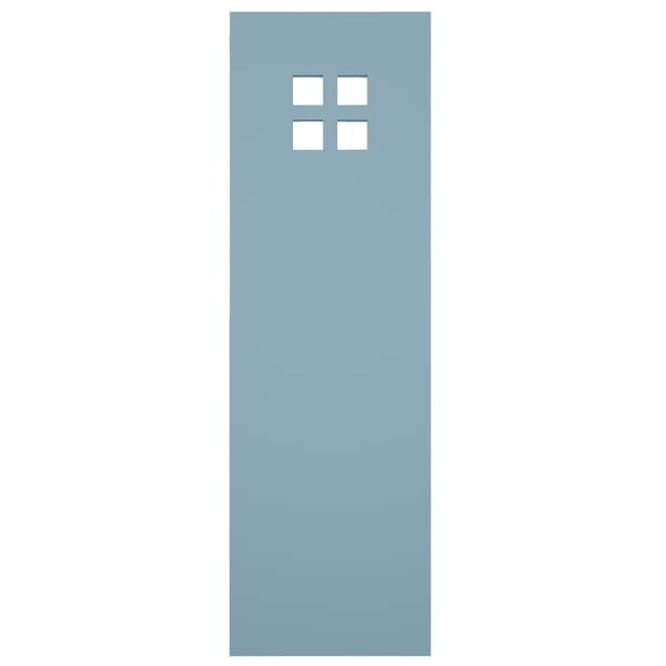 Ekena Millwork True Fit PVC San Antonio Mission Style Fixed Mount Shutters, Peaceful Blue, 18W x 66H, PR - TFP001ST18X066SB