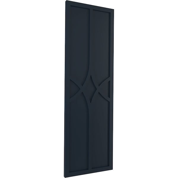 Ekena Millwork True Fit PVC Cedar Park Fixed Mount Shutters, Starless Night Blue, 12W x 28H, PR - TFP001CP12X028OB