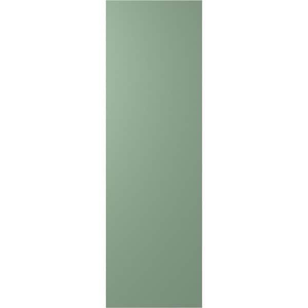 Ekena Millwork 18W x 48H True Fit PVC Diagonal Slat Modern Style Fixed Mount Shutters, Track Green, PR - TFP001DG18X048TG