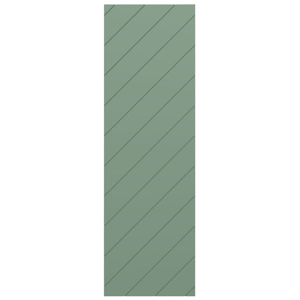 Ekena Millwork 18W x 48H True Fit PVC Diagonal Slat Modern Style Fixed Mount Shutters, Track Green, PR - TFP001DG18X048TG