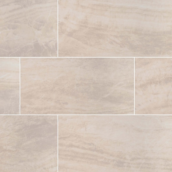 Msi Praia Crema 24 in.  X 48 in.  Polished Porcelain Floor And Wall Tile, 2PK - ZOR-PT-0604