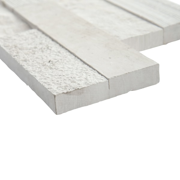 Msi White Oak Split Face Ledger Panel 6 In. X 24 In. Multi-Finish Marble Wall Tile, 6PK - ZOR-PNL-0045