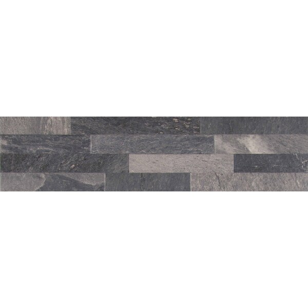 Msi Ardesia Black Ledger Panel 6 In. X 24 In. Glazed Porcelain Wall Tile, 11PK - ZOR-PNL-0100