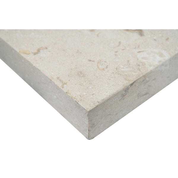Msi Mayra White 16"X 24" Honed- Eased Edge Limestone Pool Coping - ZOR-LSC-0004