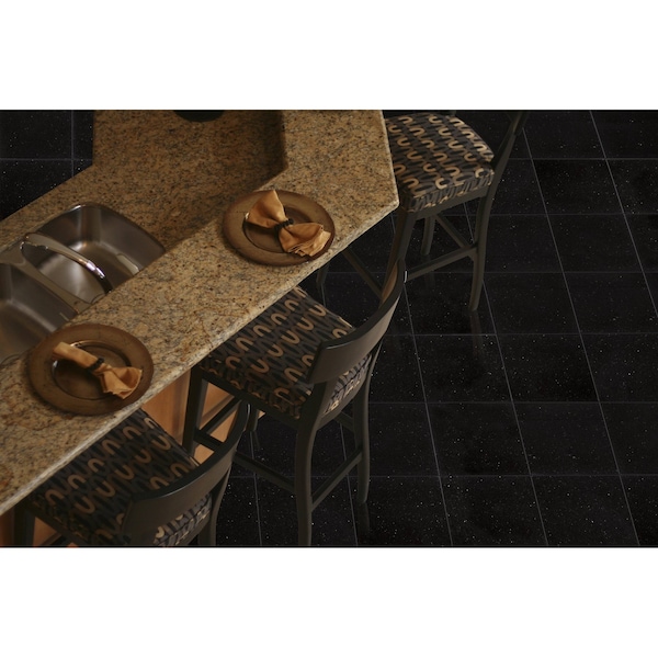 Msi Black Galaxy SAMPLE Polished Granite Floor And Wall Tile - ZOR-NS-0044-SAM