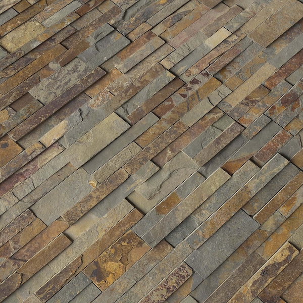 Msi Gold Rush Ledger Panel SAMPLE Natural Quartzite Wall Tile - ZOR-PNL-0075-SAM