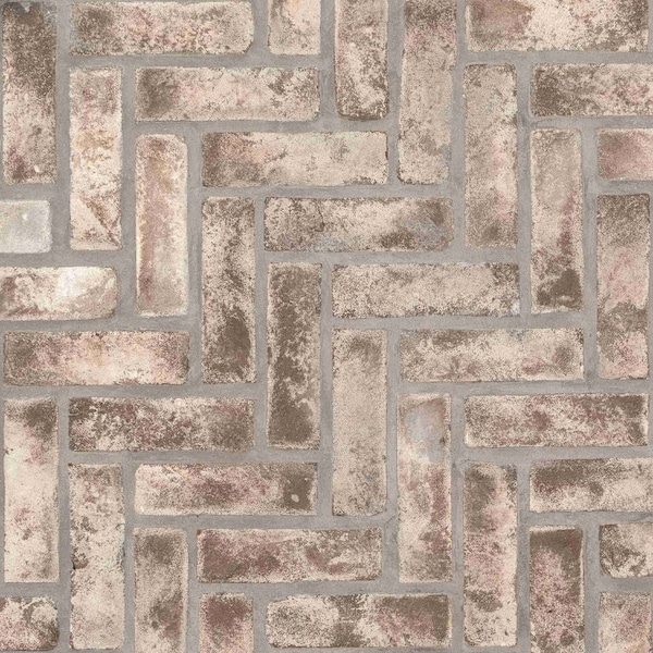 Msi Doverton Gray 125 in X 255 in Clay Brick Herringbone Mosaic Tile, 5PK - ZOR-MD-0539