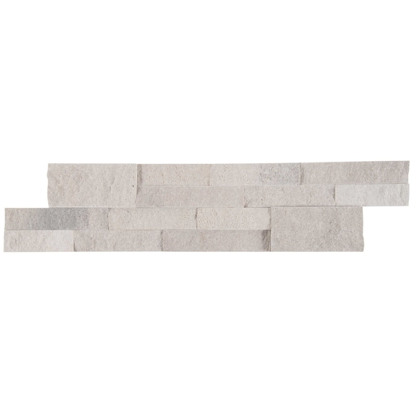 Msi Iceland Gray Splitface Ledger Panel 6 In. X 24 In. Natural Travertine Wall Tile, 6PK - ZOR-PNL-0086