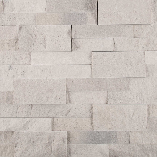 Msi Iceland Gray Splitface Ledger Panel 6 In. X 24 In. Natural Travertine Wall Tile, 6PK - ZOR-PNL-0086