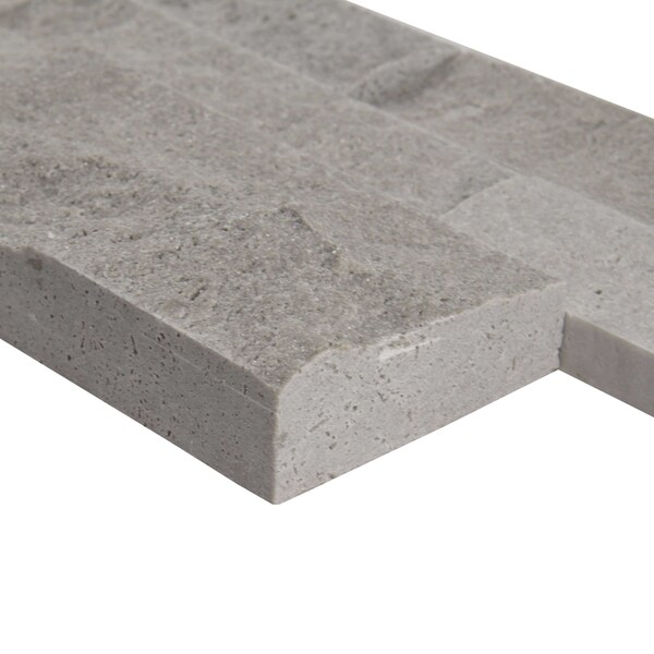 Msi Iceland Gray Splitface Ledger Panel 6 In. X 24 In. Natural Travertine Wall Tile, 6PK - ZOR-PNL-0086