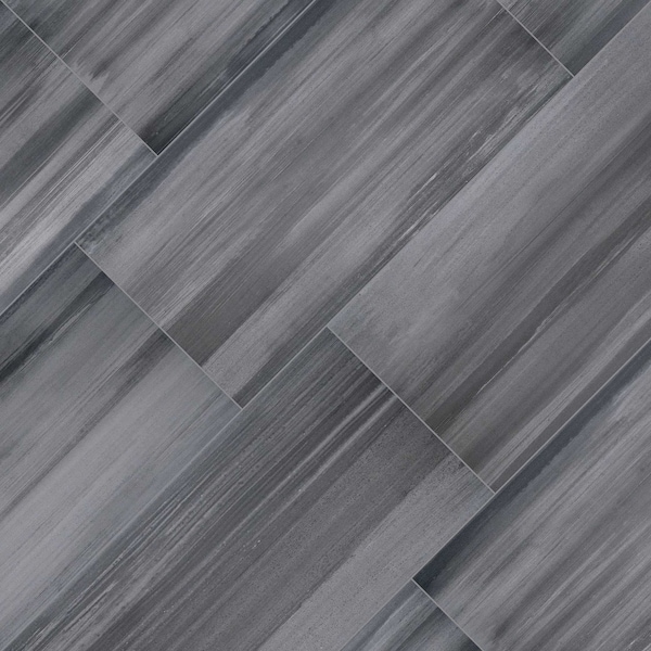 Msi Water Color Graphite 12 In. X 24 In. Glazed Porcelain Floor And Wall Tile, 6PK - ZOR-PT-0353