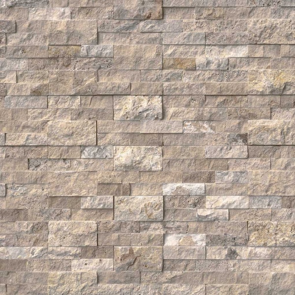 Msi Philadelphia Splitface Ledger Panel 6 In. X 24 In. Natural Travertine Wall Tile, 6PK - ZOR-PNL-0088