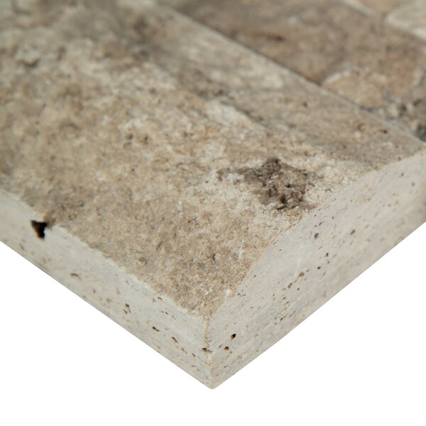 Msi Philadelphia Splitface Ledger Panel 6 In. X 24 In. Natural Travertine Wall Tile, 6PK - ZOR-PNL-0088