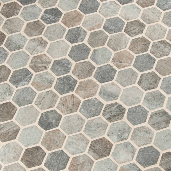 Msi Stonella Hexagon SAMPLE Glass Mesh-Mounted Mosaic Tile - ZOR-MD-0274-SAM