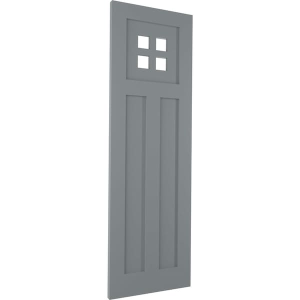 Ekena Millwork True Fit PVC San Antonio Mission Style Fixed Mount Shutters, Ocean Swell, 12W x 48H, PR - TFP001ST12X048CH