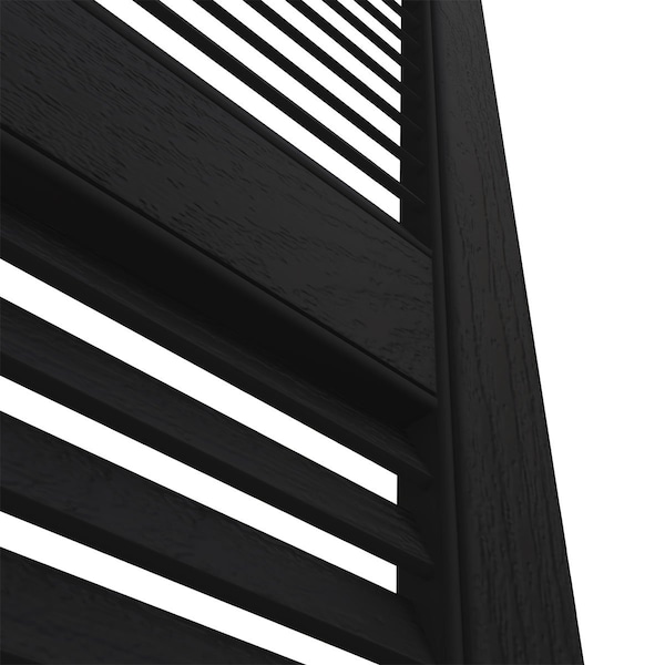 Ekena Millwork Mid-America Vinyl, Standard Size Cathedral Top Center Mullion, Open Louver Shutter, 11464002, PR - 00011464002