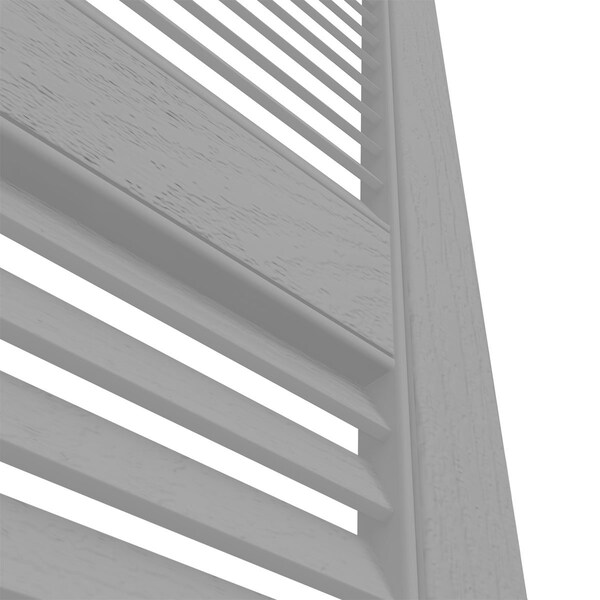 Ekena Millwork Mid-America Vinyl, Standard Size Cathedral Top Center Mullion, Open Louver Shutter, 11448030, PR - 00011448030