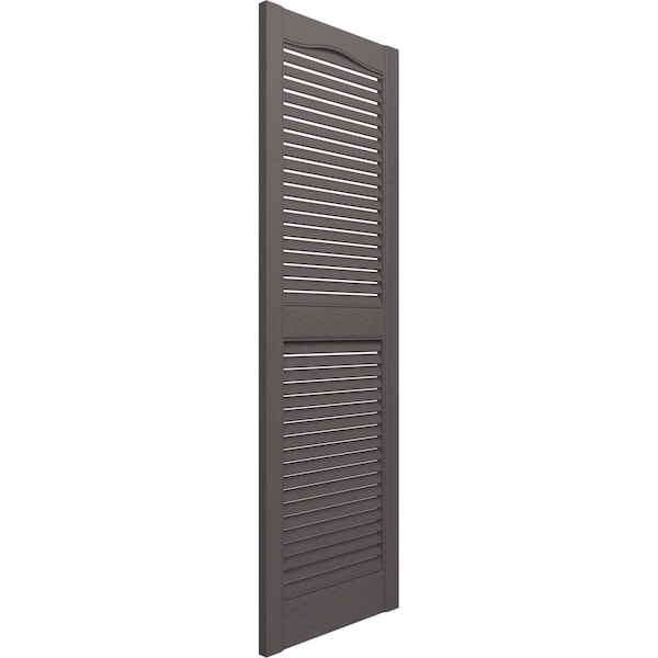 Ekena Millwork Builders Edge, Standard Cathedral Top Center Mullion, Open Louver Shutters, 10140043018, PR - 010140043018
