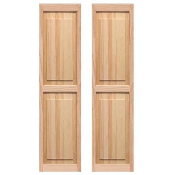 Pinecroft Pinecroft SHP51 Exterior Raised Panel Shutters 15 x 51 in. - SHP51