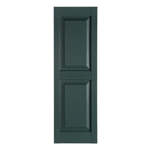 Perfect Shutters 15 Inch x 55 Inch Raised Panel Exterior Vinyl Shutter, PR - RP-15-55-331