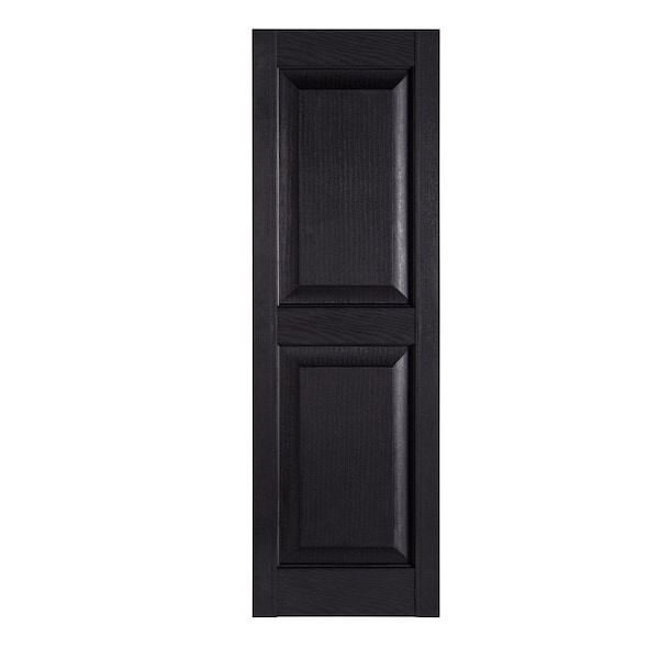 Perfect Shutters 15 Inch x 59 Inch Raised Panel Exterior Vinyl Shutter, PR - RP-15-59-02