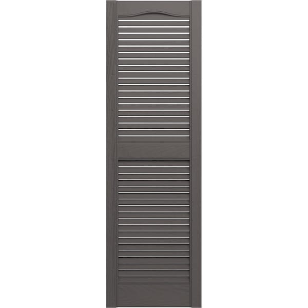Ekena Millwork Builders Edge, TailorMade Cathedral Top Center Mullion, Open Louver Shutters, BEL1120063018, PR - BEL1120063018