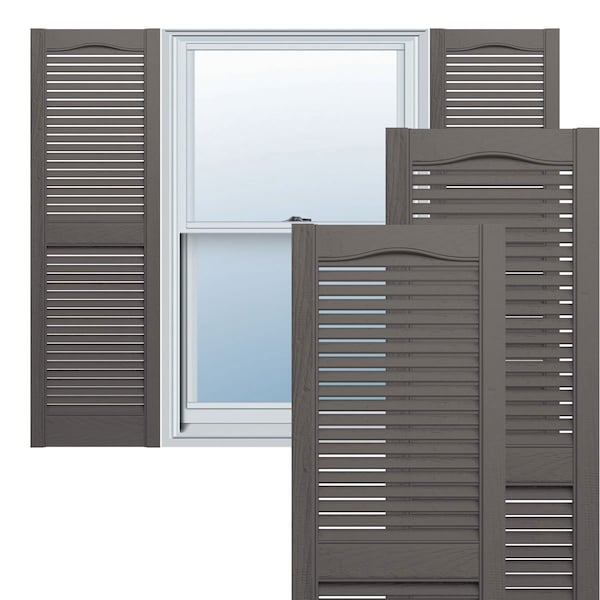 Ekena Millwork Builders Edge, TailorMade Cathedral Top Center Mullion, Open Louver Shutters, BEL1120063018, PR - BEL1120063018