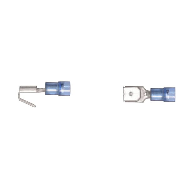 Disco terminal hembra de pestaña azul de nylon de 1/4" para empalme piggyback de calibre 16-14. Paquete de 15 unidades - 3654PK