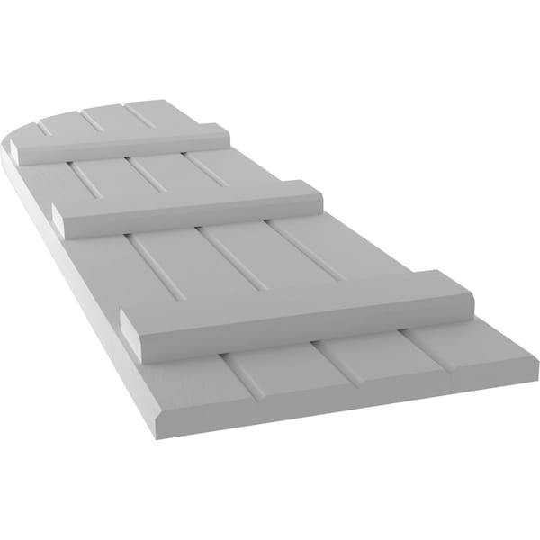 Ekena Millwork Americraft 4-Board (3 Batten) Wood Joined Board-n-Batten Shutters w/ Arch Top, ARW401BQ414X33PRH - ARW401BQ414X33PRH