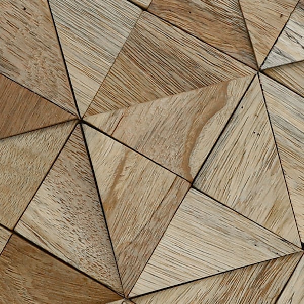 Ekena Millwork Authentic Boat Wood Mosaic Wall Tile, Natural Finish, 11 7/8"W x 11 7/8"H x 1/2"P - WPW12X12AUMENA