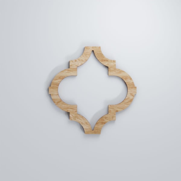 Ekena Millwork Extra Small Marrakesh Decorative Fretwork Wood Wall Panels, Red Oak, 7 3/8"W x 7 3/8"H x 3/8"T - WALW08X08X0375MRKRO