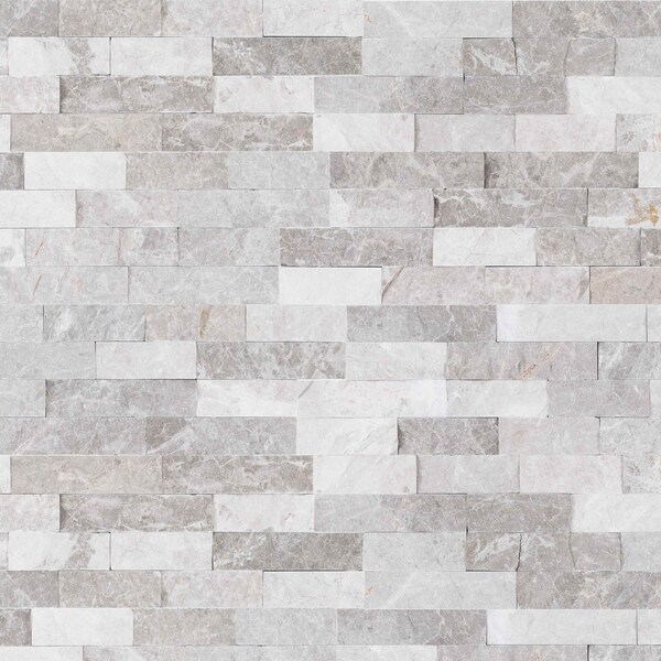 Msi Luna Gray 6 in x 24 in Marble Splitface Stacked Stone Ledger Panel 6PK - ZOR-PNL-0143