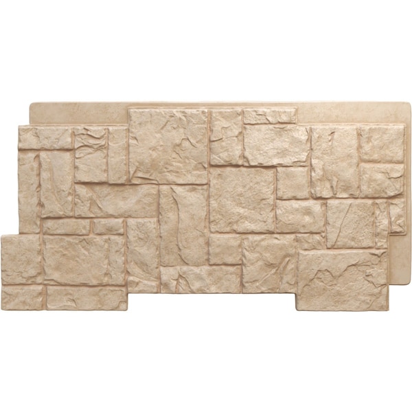 Ekena Millwork Castle Rock Stacked Stone, StoneWall Faux Stone Siding Panel - PNU24X48CROF