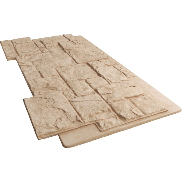 Ekena Millwork Castle Rock Stacked Stone, StoneWall Faux Stone Siding Panel - PNU24X48CROF