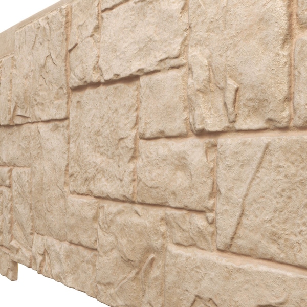 Ekena Millwork Castle Rock Stacked Stone, StoneWall Faux Stone Siding Panel - PNU24X48CROF